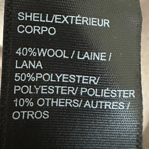 Rebecca Minkoff Women's Wool Blend Belted Wrap Jacket Coat Size L Beige (NEW) - Picture 9 of 15